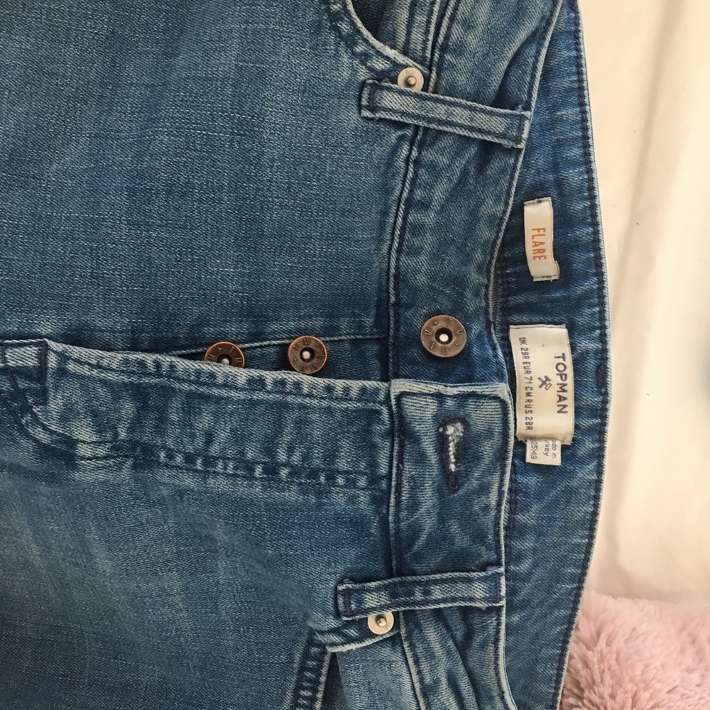 Topman skinny leg flare jeans